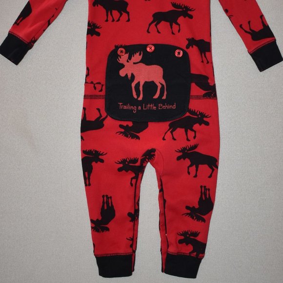 Little Blue House Moose Snap-Up Trailing a Little Behind Footless 12-18 M - Picture 5 of 8